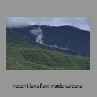 recent lavaflow inside caldera